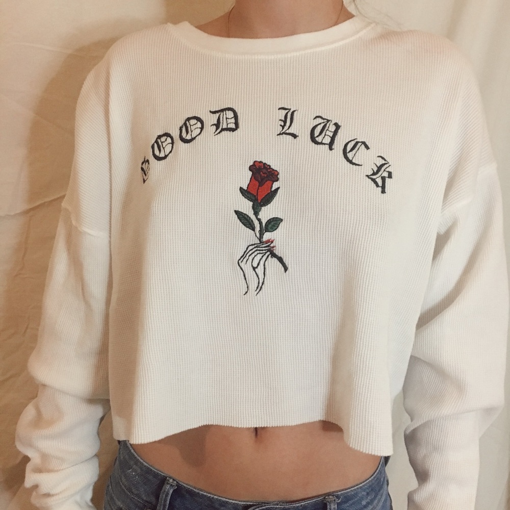 Long sleeve crop top